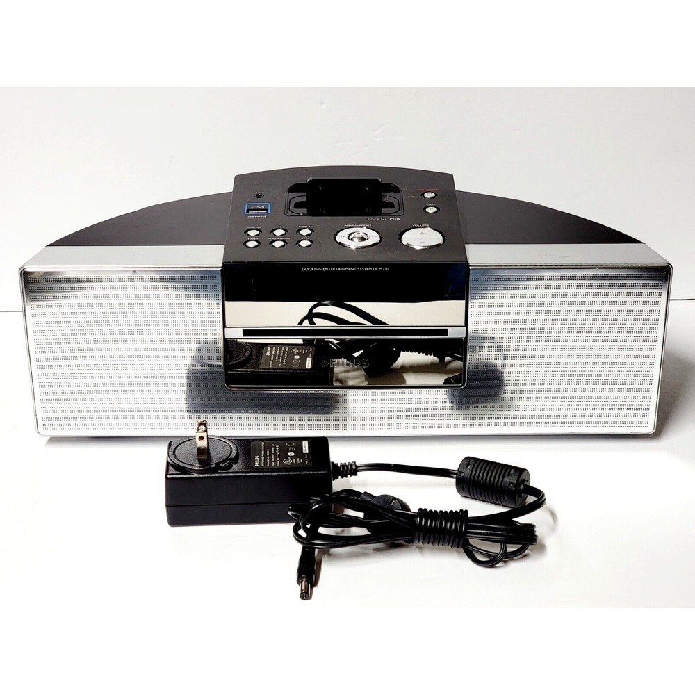 Portable Audio Dock Stereo System - Silver/Black